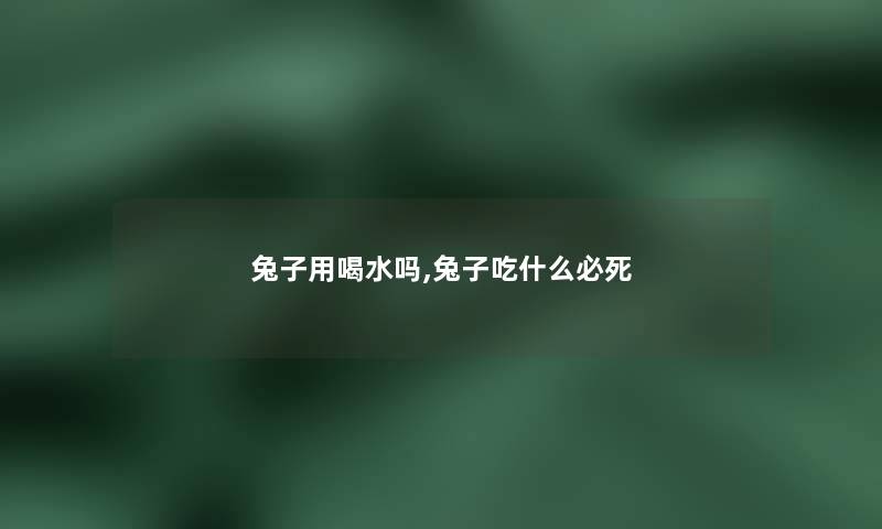 兔子用喝水吗,兔子吃什么必死