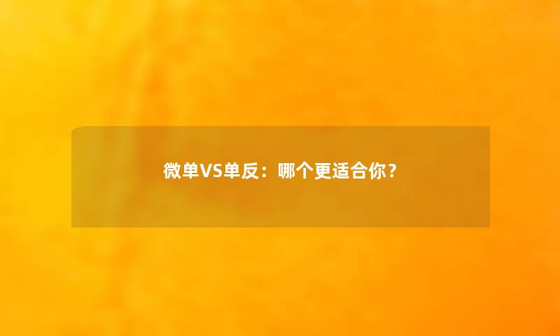 微单VS单反:哪个更适合你? 微单VS单反:哪个更适合你?
