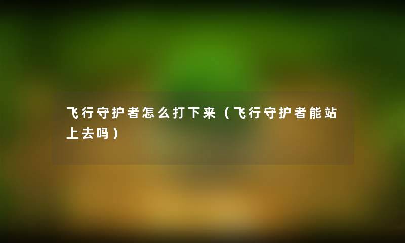 飞行守护者怎么打下来（飞行守护者能站上去吗）
