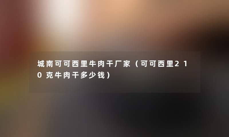 城南可可西里牛肉干厂家（可可西里210克牛肉干多少钱）
