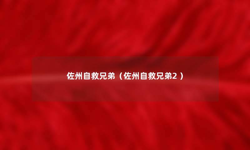 佐州自救兄弟（佐州自救兄弟2 ）