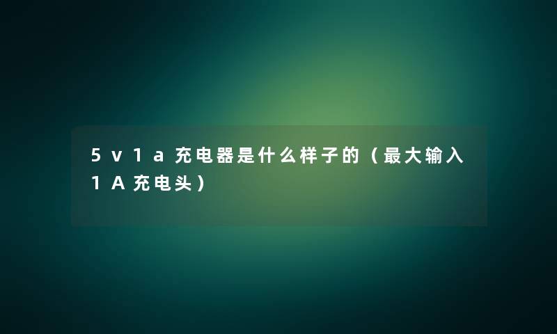 5v1a充电器是什么样子的(大输入1A充电头) 5v1a充电器是什么样子的(大输入1A充电头)