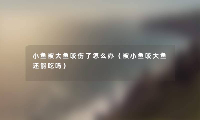 小鱼被大鱼咬伤了怎么办(被小鱼咬大鱼还能吃吗) 小鱼被大鱼咬伤了怎么办(被小鱼咬大鱼还能吃吗)