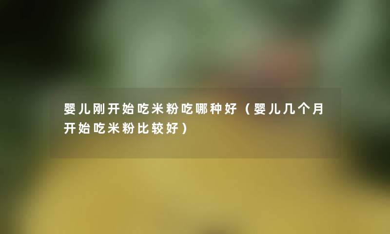 婴儿刚开始吃米粉吃哪种好(婴儿几个月开始吃米粉比较好) 婴儿刚开始吃米粉吃哪种好(婴儿几个月开始吃米粉比较好)