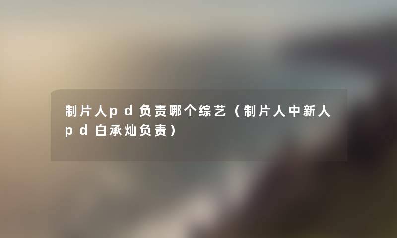 制片人pd负责哪个综艺(制片人中新人pd白承灿负责) 制片人pd负责哪个综艺(制片人中新人pd白承灿负责)