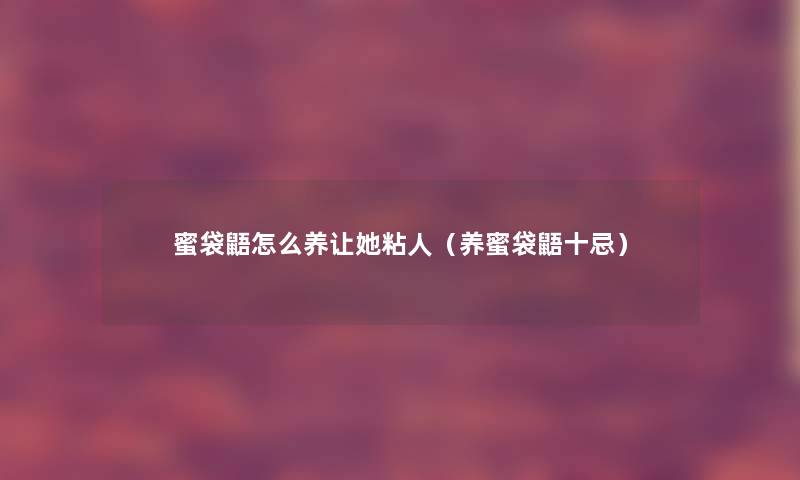 蜜袋鼯怎么养让她粘人(养蜜袋鼯十忌) 蜜袋鼯怎么养让她粘人(养蜜袋鼯十忌)