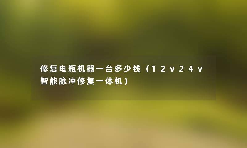 修复电瓶机器一台多少钱(12v24v智能脉冲修复一体机) 修复电瓶机器一台多少钱(12v24v智能脉冲修复一体机)