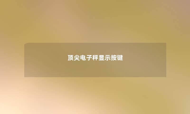 顶尖电子秤显示按键