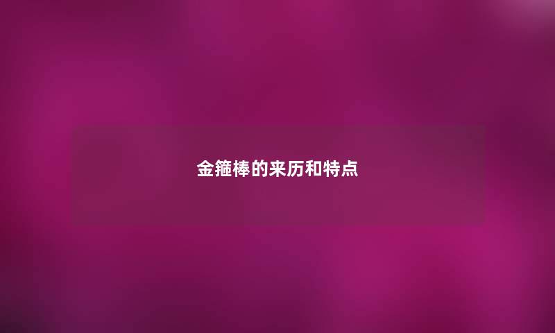 金箍棒的来历和特点