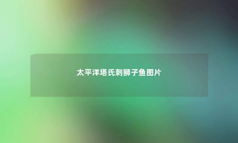 太平洋塔氏刺狮子鱼图片 太平洋塔氏刺狮子鱼图片