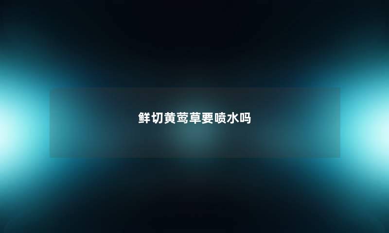 鲜切黄莺草要喷水吗