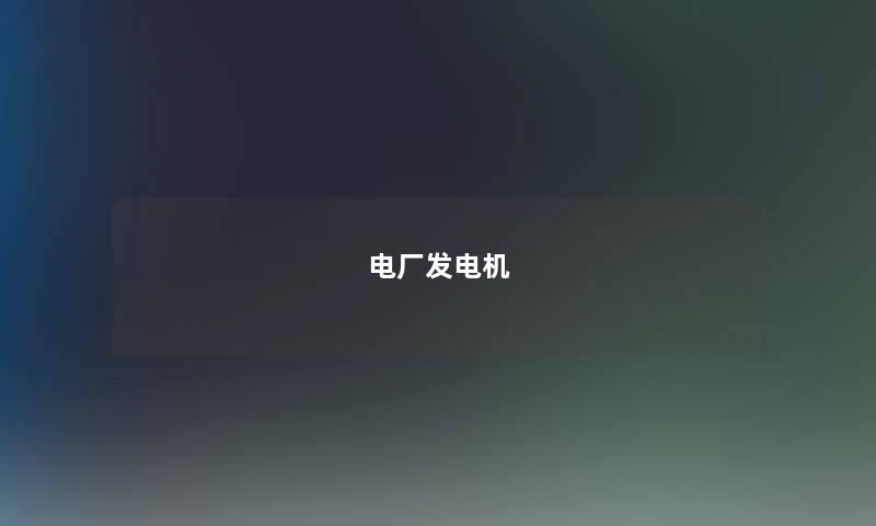 电厂发电机 电厂发电机