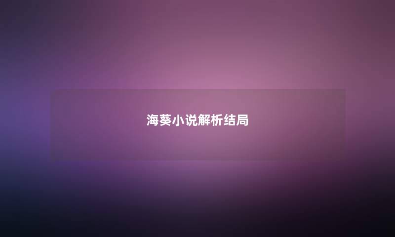海葵小说解析结局
