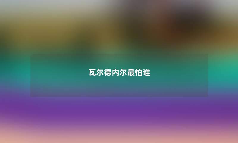 瓦尔德内尔最怕谁
